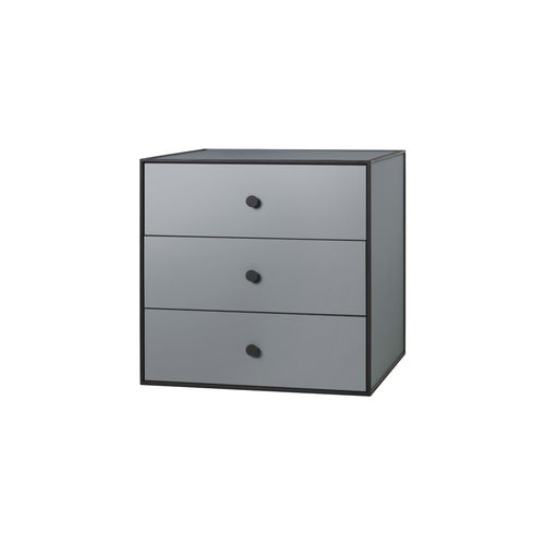 Kommode mit hohen Beinen - FRAME 49 - by Lassen - modern / Holzfurnier / Metall
