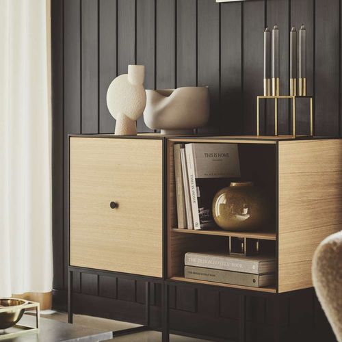 Wandmontiertes Regal - FRAME 49 - by Lassen - modern / Holzfurnier / Metall
