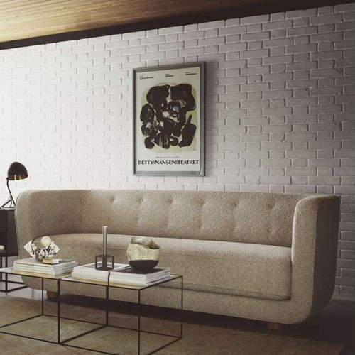 Modernes Sofa - VILHELM - by Lassen - Stoff / Leder / Schaffell