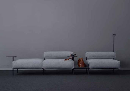 Modulsofa - by Lucy Kurrein - OFFECCT - modern / Stoff / grau