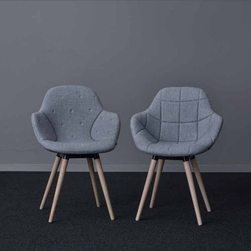 Stoff-Konferenzstuhl - PALMA - OFFECCT - Gestell aus Holz / Polster / für Gewerbegebrauch