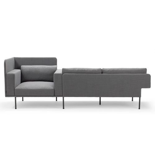 Modulsofa - VARILOUNGE - OFFECCT - skandinavisches Design / Stoff / grau