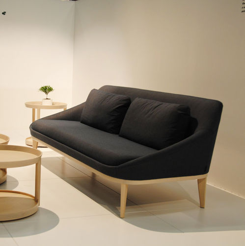 Modernes Sofa - EZY - OFFECCT - Stoff / Leder / schwarz