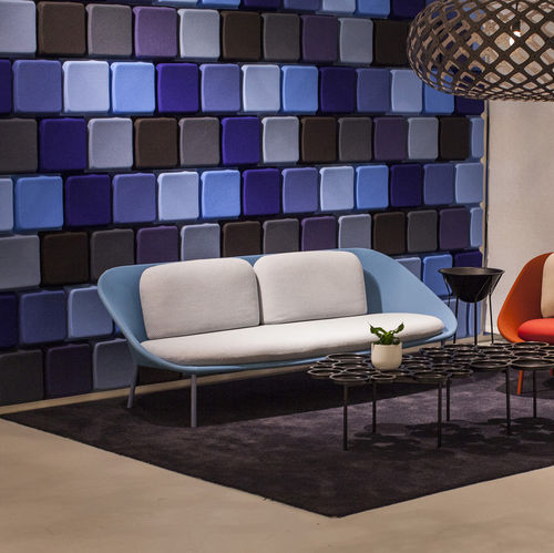 Modernes Sofa - NETFRAME - OFFECCT - Netz / Leder / mehrfarbig