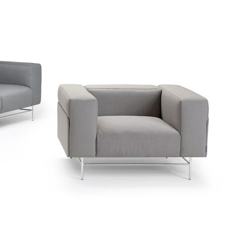 Moderner Besuchersessel - AVIGNON - OFFECCT - Stoff / grau / für Gewerbegebrauch