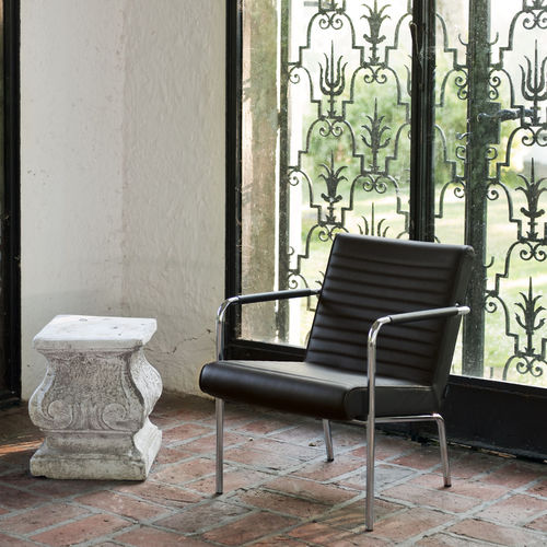 Moderner Besuchersessel - QUEEN - OFFECCT - Leder / Stoff / Birke
