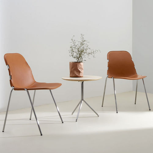 Moderner Besucherstuhl - BIKE - OFFECCT - für den Innenraum / Leder / Chrom