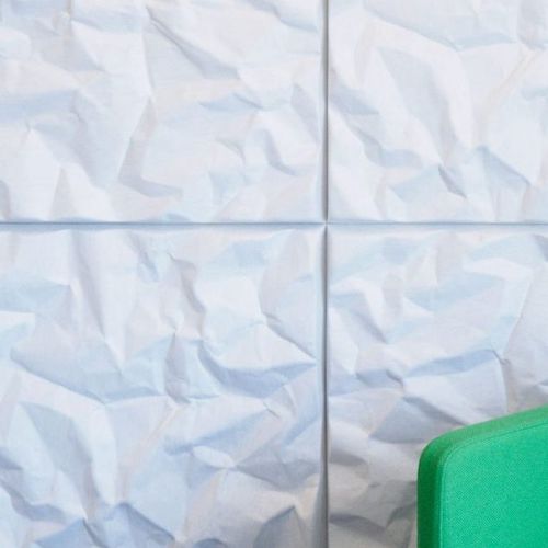 Wandmontierte Akustikplatte - SOUNDWAVE® SCRUNCH - OFFECCT - Polyesterfaser / quadratisch / farbig