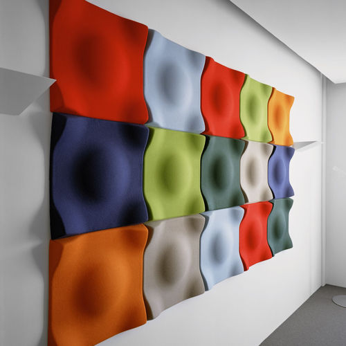 Wandmontierte Akustikplatte - SOUNDWAVE® SWELL - OFFECCT - Polyesterfaser / quadratisch / 3D