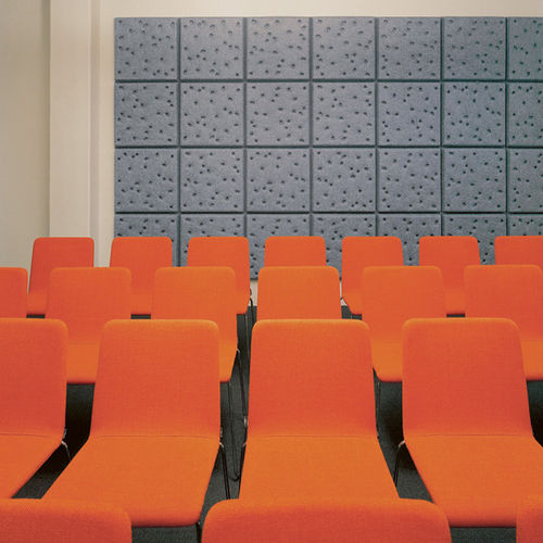 Wandmontierte Akustikplatte - SOUNDWAVE® LUNA - OFFECCT - Polyesterfaser / quadratisch / farbig