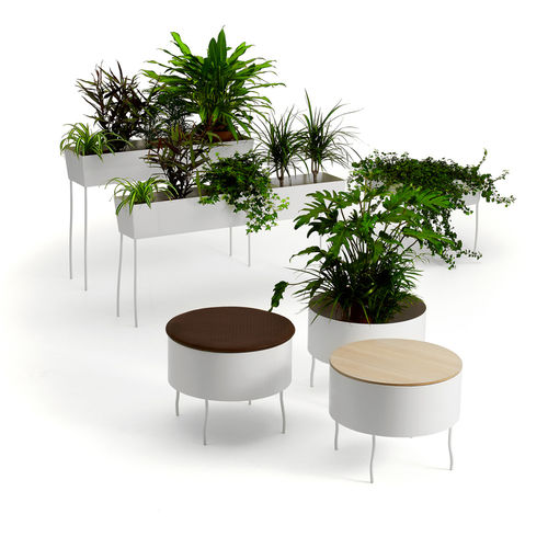 Metall-Pflanzgefäß - GREEN PEDESTALS - OFFECCT - rund