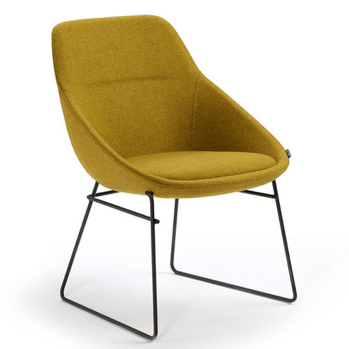 Moderner Bürosessel - EZY  - OFFECCT - Leder / Stoff / lackiertes Metall