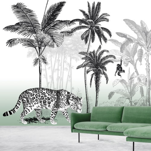 Moderne Tapete - UN JAGUAR DANS LE SALON - Arta WallDeco - Naturmotiv / Panorama / Tiermuster