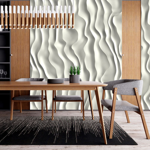 Moderne Tapete - Ondulations - Arta WallDeco - Panorama / Wellenmotiv / monochrom