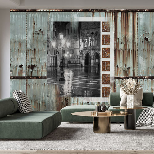 Klassische Tapete - SOUVENIR - Arta WallDeco - Panorama / Städtemotiv / Metalloptik
