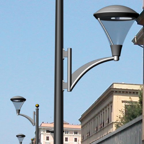 Straßenlaterne - LEMAN LRA-9100 - ROS Iluminación - klassisch / Aluminium / Edelstahl