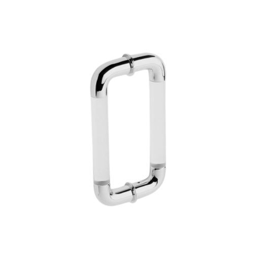 Stoßgriff für Glastür - T4757M METHACRYLATE - Trivel - Chrom / Messing / Glas