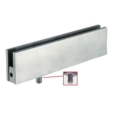 Stahl-Glasklemme - FLAT - Trivel - Edelstahl / Glas / für Tür