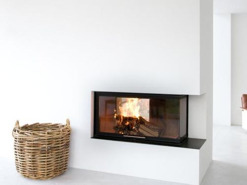 Holzkamin - TUNNEL - Leonardo Caminetti GmbH - Einbau / doppelseitig / geschlossene Feuerstelle