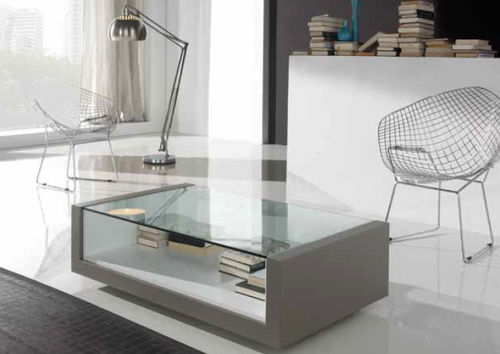 Moderner Couchtisch - GAMMA - Vettas Mobiliario - Glas / rechteckig / für Privatgebrauch