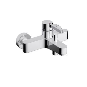 Einhebelmischer für Badewanne - 20.422.333.000  - KWC AG - wandmontiert / aus verchromtem Metall / für Badezimmer