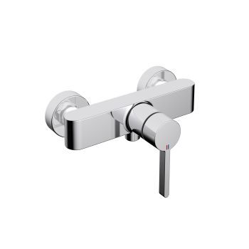 Einhebelmischer für Dusche - 21.422.330.000 - KWC AG - wandmontiert / aus verchromtem Metall / für Badezimmer