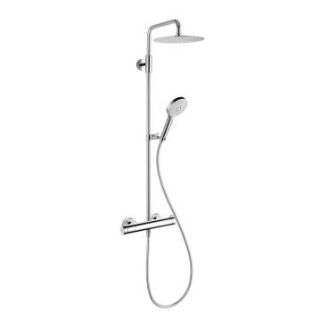 Wandmontiertes Duschsystem - 26.006.333.000 - KWC AG - modern / mit Handbrause / thermostatisch