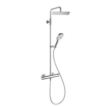 Wandmontiertes Duschsystem - 26.006.373.000 - KWC AG - modern / mit Handbrause / thermostatisch