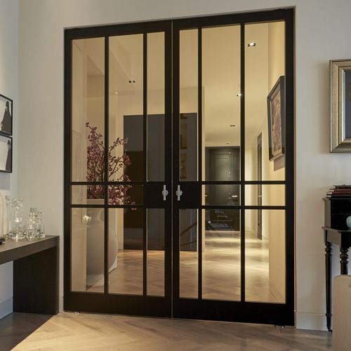 Tür für Innenbereich - TRANSPARENCY : DESIGN LACQUER LE CADRE - Bod'or KTM - Holz / Schiebe / drehend