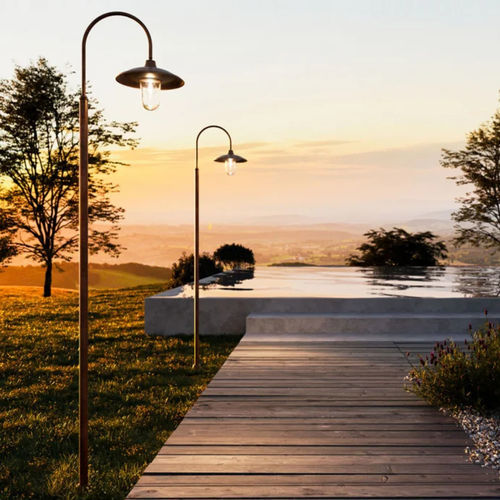 Garten-Lichtmast - Barchessa - IL FANALE - klassisch / Kupfer / Messing