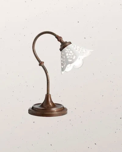 Tischlampe - Fior Di Pizzo - IL FANALE - Messing / Keramik / klassisch