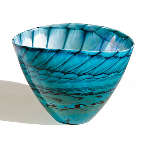 Vase / originelles Design - BELUS - Yalo Murano srl - Muranoglas / handgefertigt / blau