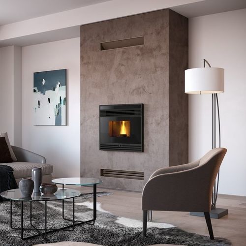 Pellet-Kamineinsatz - LIERA - DEVILLE - Stahl / modern