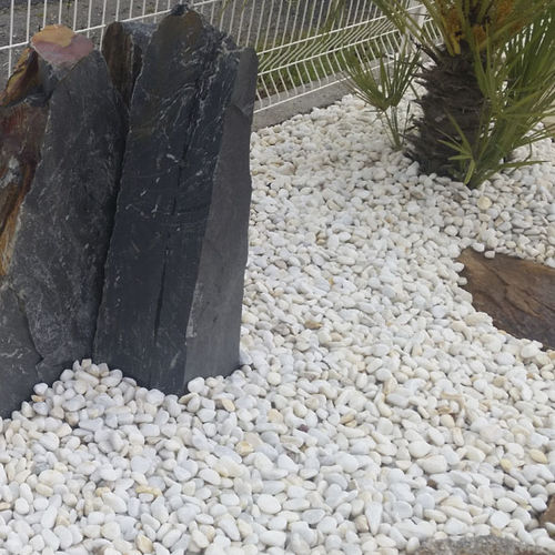 Marmorkies - CANTO BLANCO - Pizarras J. Bernardos - für Außen / für Garten / gerollt