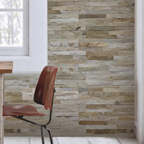 Quarzit-Verblendplatte - PETRA BEIGE - Pizarras J. Bernardos - Innenbereich / Außen / texturiert
