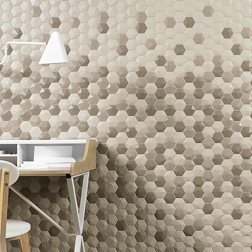 Feinsteinzeug-Mosaikfliese - 3D HEX - NATUCER - 3D / satiniert / für den Innenraum