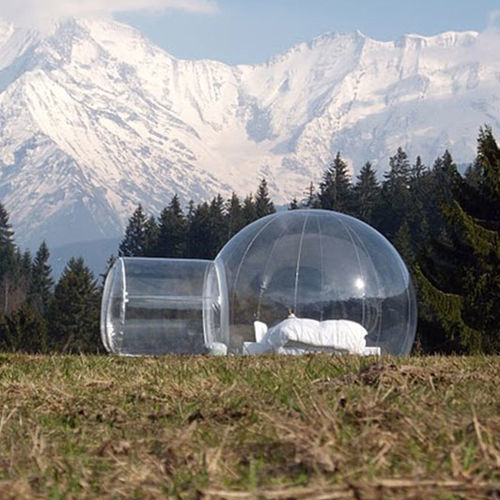 Rundes Blasenzelt - CRISTALBUBBLE - BUBBLETREE - PVC / Holz / transparent
