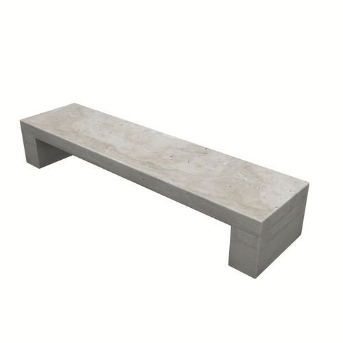 Moderne Bank für den öffentlichen Raum - CINZIA - Arredo di Pietra srl - Travertin / ohne Rückenlehne / ohne Armlehnen