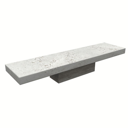 Moderne Bank für den öffentlichen Raum - SOFIA - Arredo di Pietra srl - Travertin / ohne Rückenlehne / ohne Armlehnen