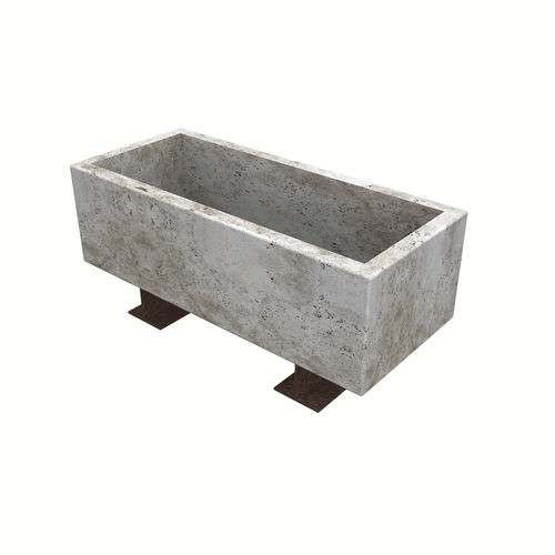 Stahl-Pflanzkübel - Arredo di Pietra srl - Naturstein / Travertin / rechteckig