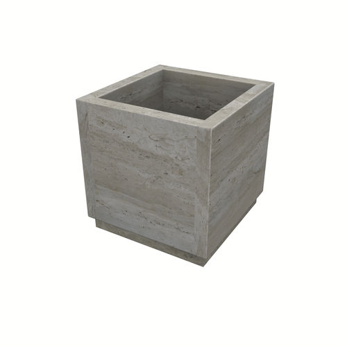 Naturstein-Pflanzkübel - QUADRA - Arredo di Pietra srl - Travertin / quadratisch / maßgefertigt