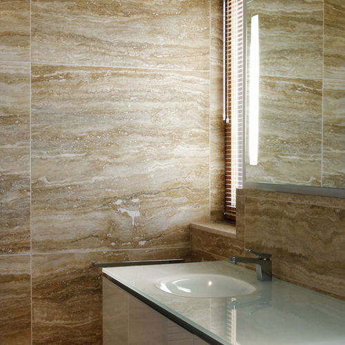 Travertin-Natursteinplatte - MODULO - Arredo di Pietra srl - für Wand / für Innenausbau / poliert