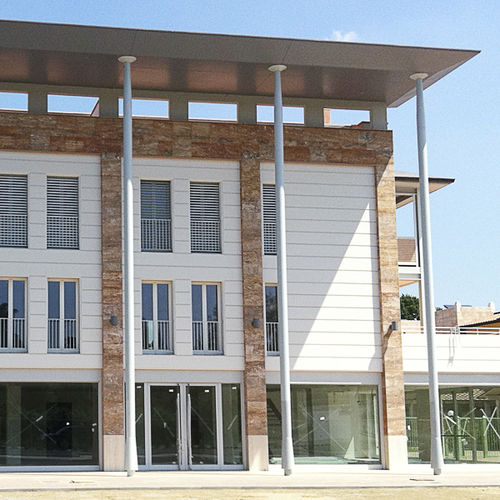 Folie-Fassadenverkleidung - SPECIAL - Arredo di Pietra srl - Travertin / Naturstein / horizontal
