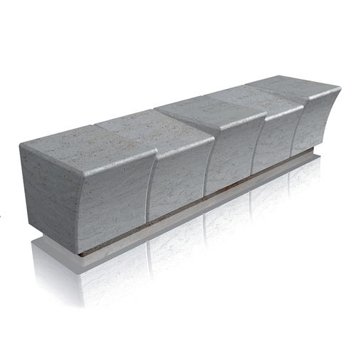 Moderne Bank für den öffentlichen Raum - piano - Arredo di Pietra srl - Travertin / ohne Rückenlehne / ohne Armlehnen