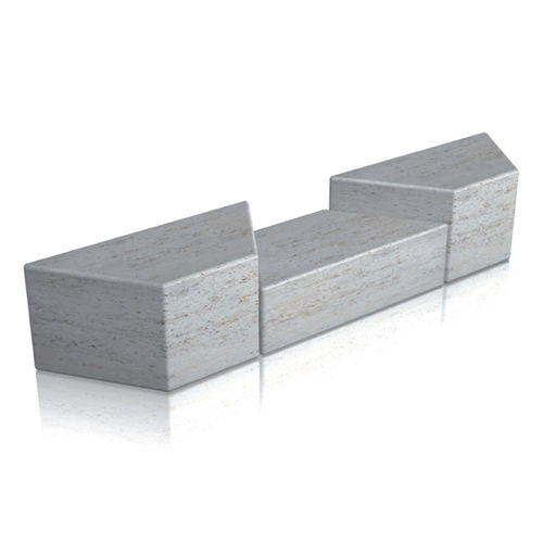 Moderne Bank für den öffentlichen Raum - trap - Arredo di Pietra srl - Travertin / ohne Rückenlehne / ohne Armlehnen