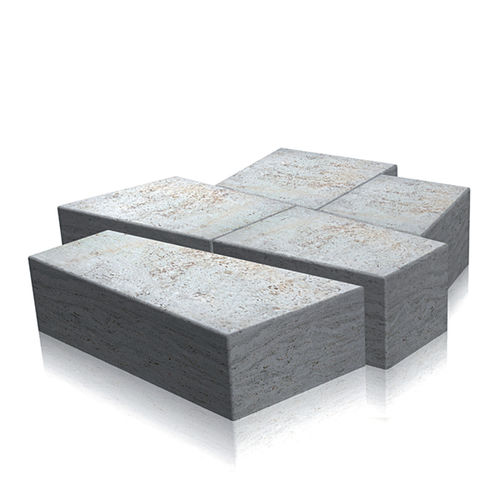 Moderne Bank für den öffentlichen Raum - isola - Arredo di Pietra srl - Travertin / ohne Rückenlehne / ohne Armlehnen