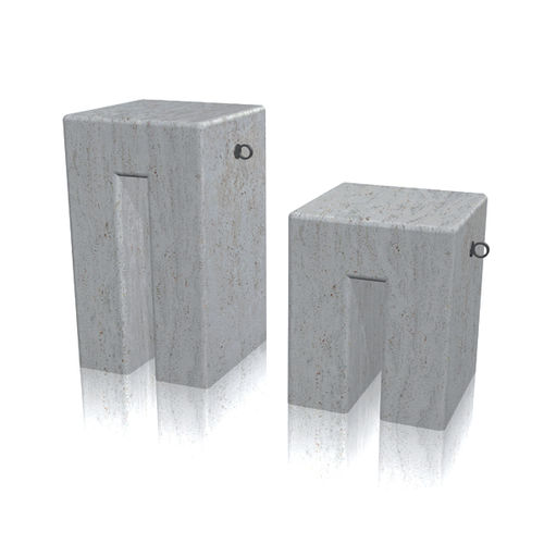 Sicherheits-Sperrpfosten - bridge - Arredo di Pietra srl - abnehmbar / Travertin / hochbeständig