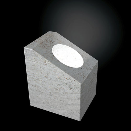 Moderner Leuchtpoller - luce - Arredo di Pietra srl - Travertin / LED / wetterbeständig