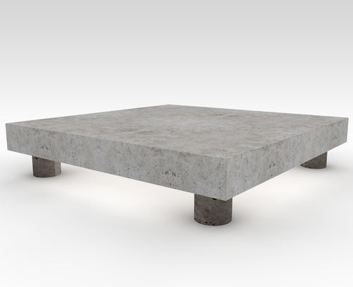 Moderne Bank für den öffentlichen Raum - basic rOund - Arredo di Pietra srl - Travertin / ohne Rückenlehne / ohne Armlehnen