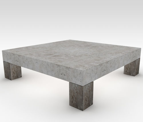 Moderne Bank für den öffentlichen Raum - basic sQuare - Arredo di Pietra srl - Travertin / ohne Rückenlehne / ohne Armlehnen